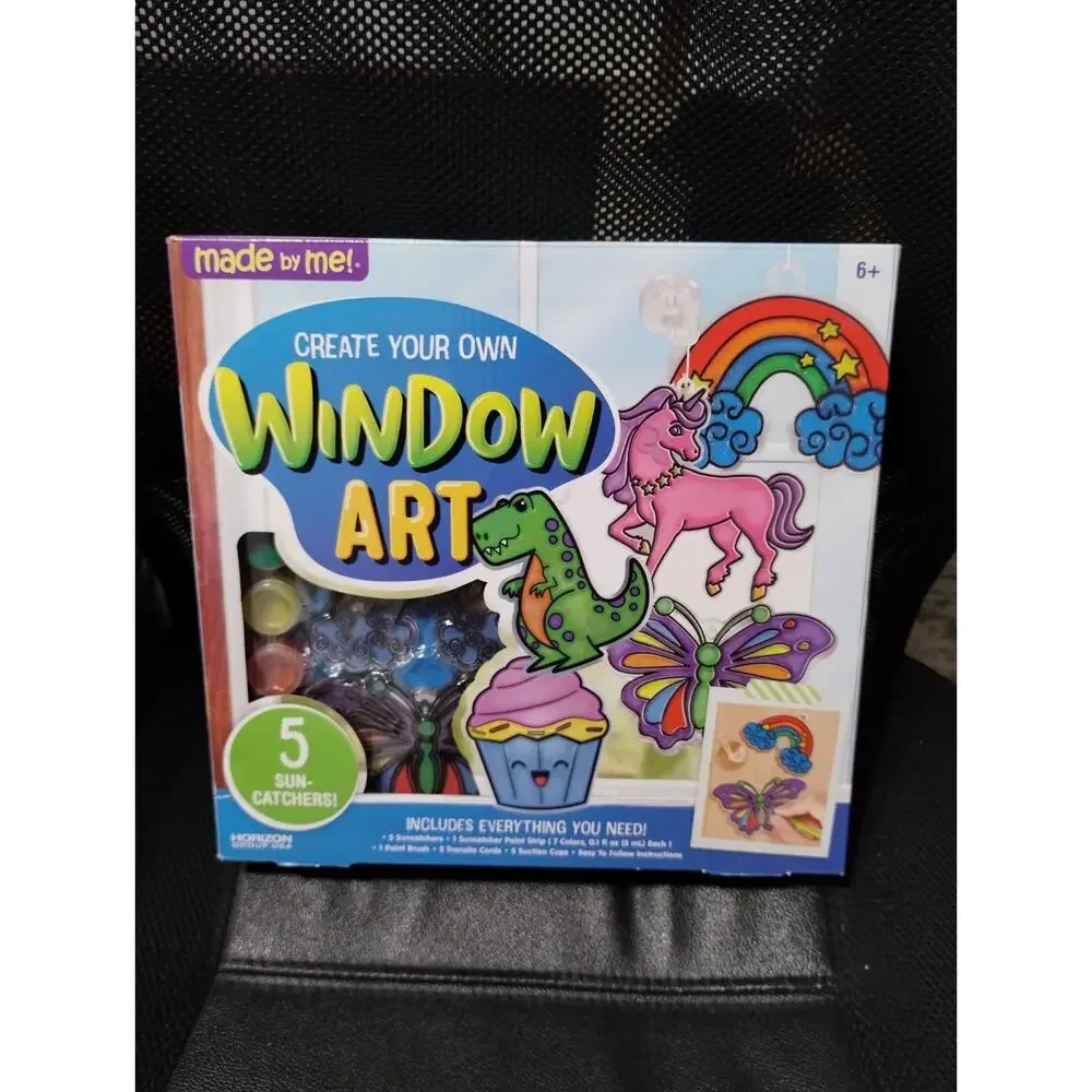 Made By Me Create Your Own Window Art Craft Kit Suncatchers Plus Extras